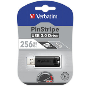 USB Stik  256GB USB3.2 Gen1,Verbatim PinStrip,  crni